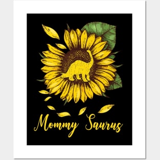 Sunflower Mommy Saurus Posters and Art